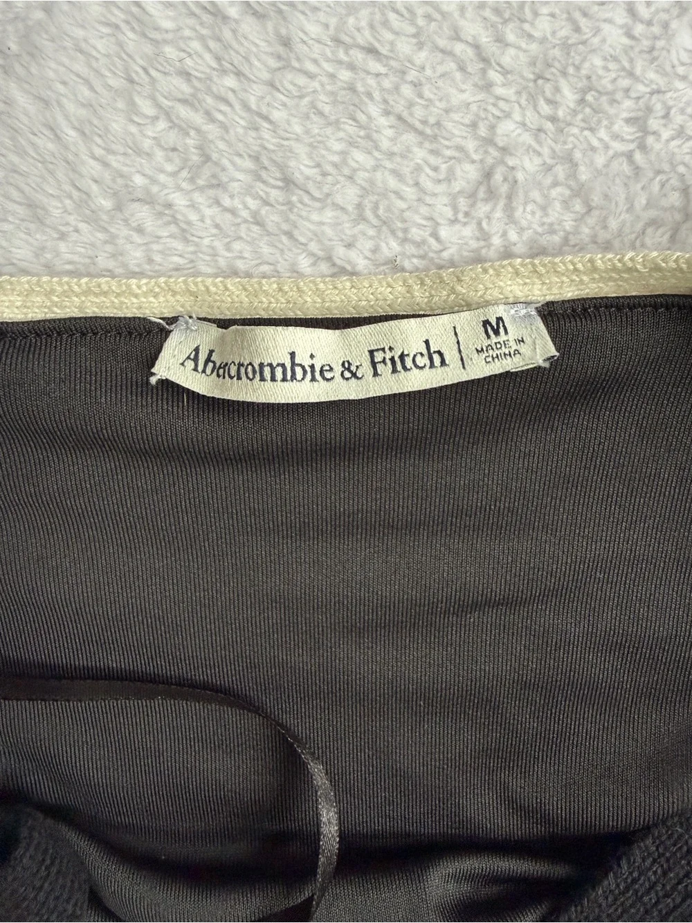Abercrombie & Fitch Crochet-Style Maxi Dress Black